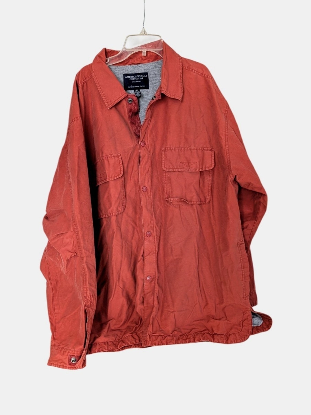 American Eagle Lined Shacket/Jacket, Orange, Utility, Size XL